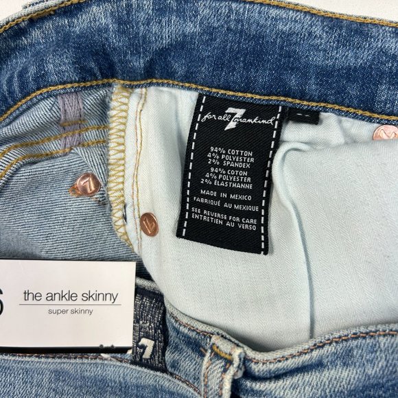 7 For All Mankind Roxanne Ankle Luxe Vintage With Destroyed Hem Muse - Picture 3 of 4